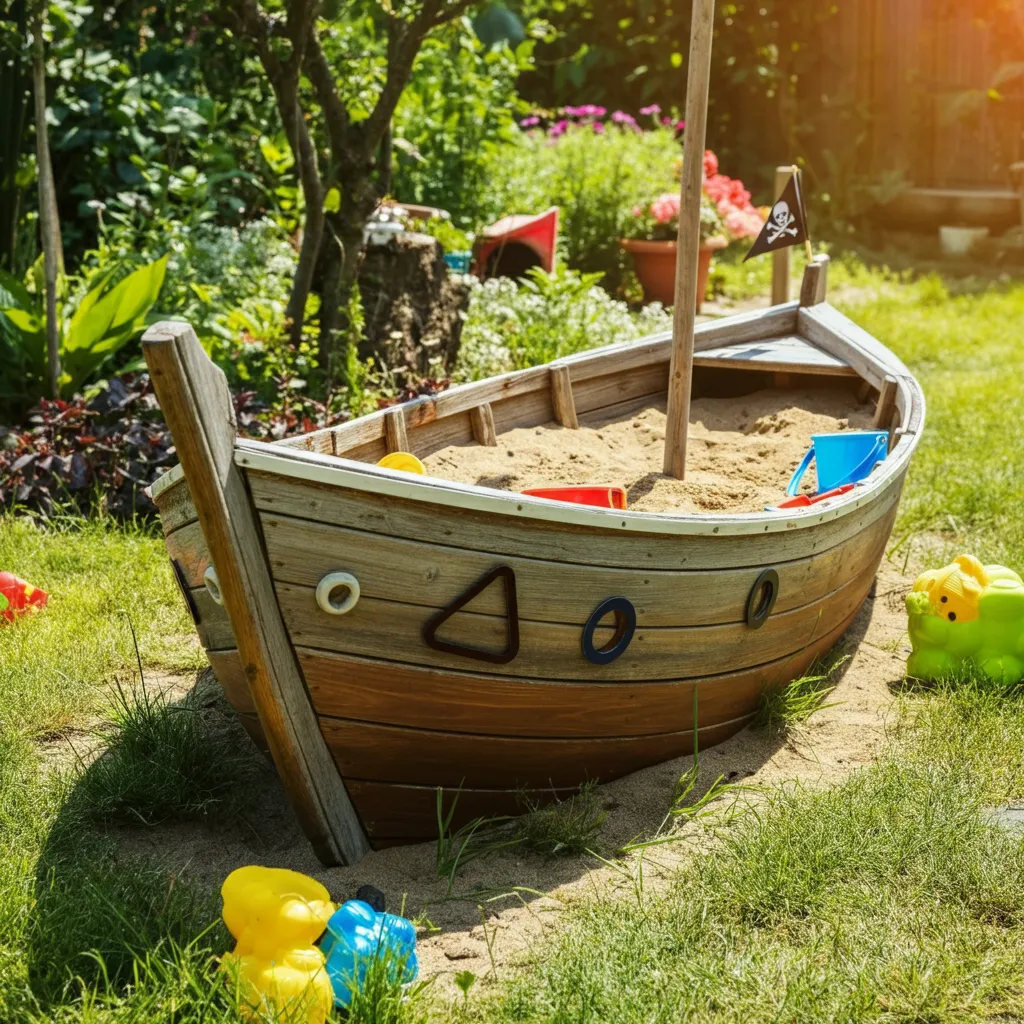 boat sandbox for kids