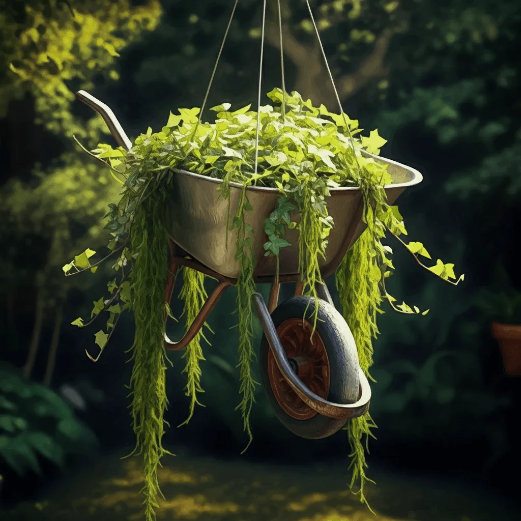 Hanging Wheelbarrow Planter