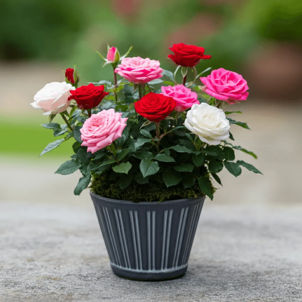 Miniature Roses in Containers