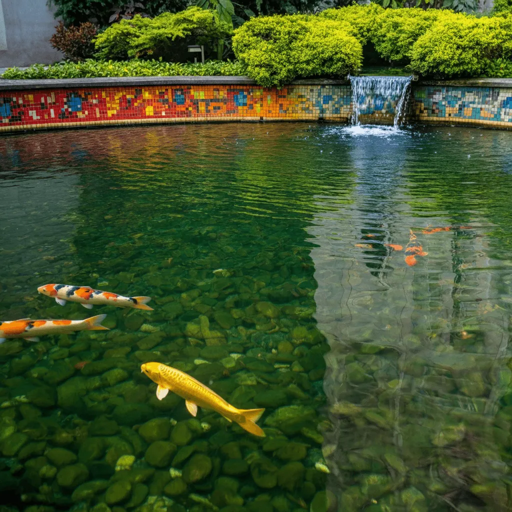 Mosaic Tile Koi Pond