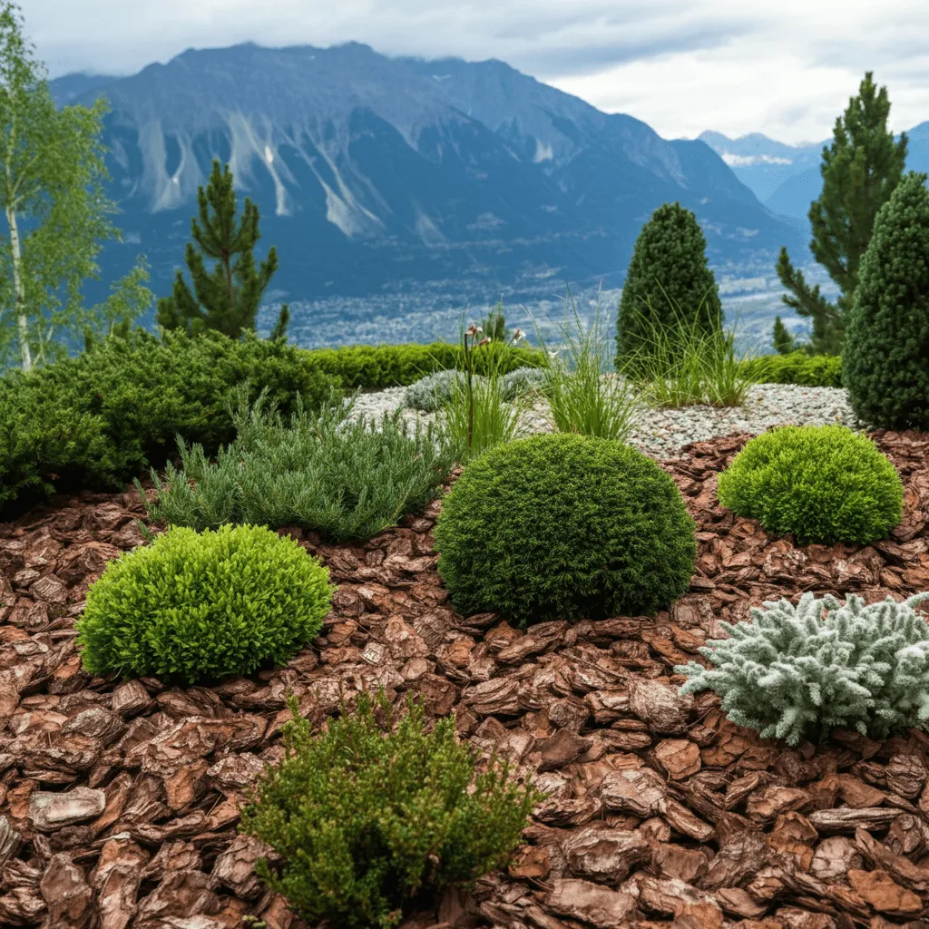 Natural Mulch Alpine Garden
