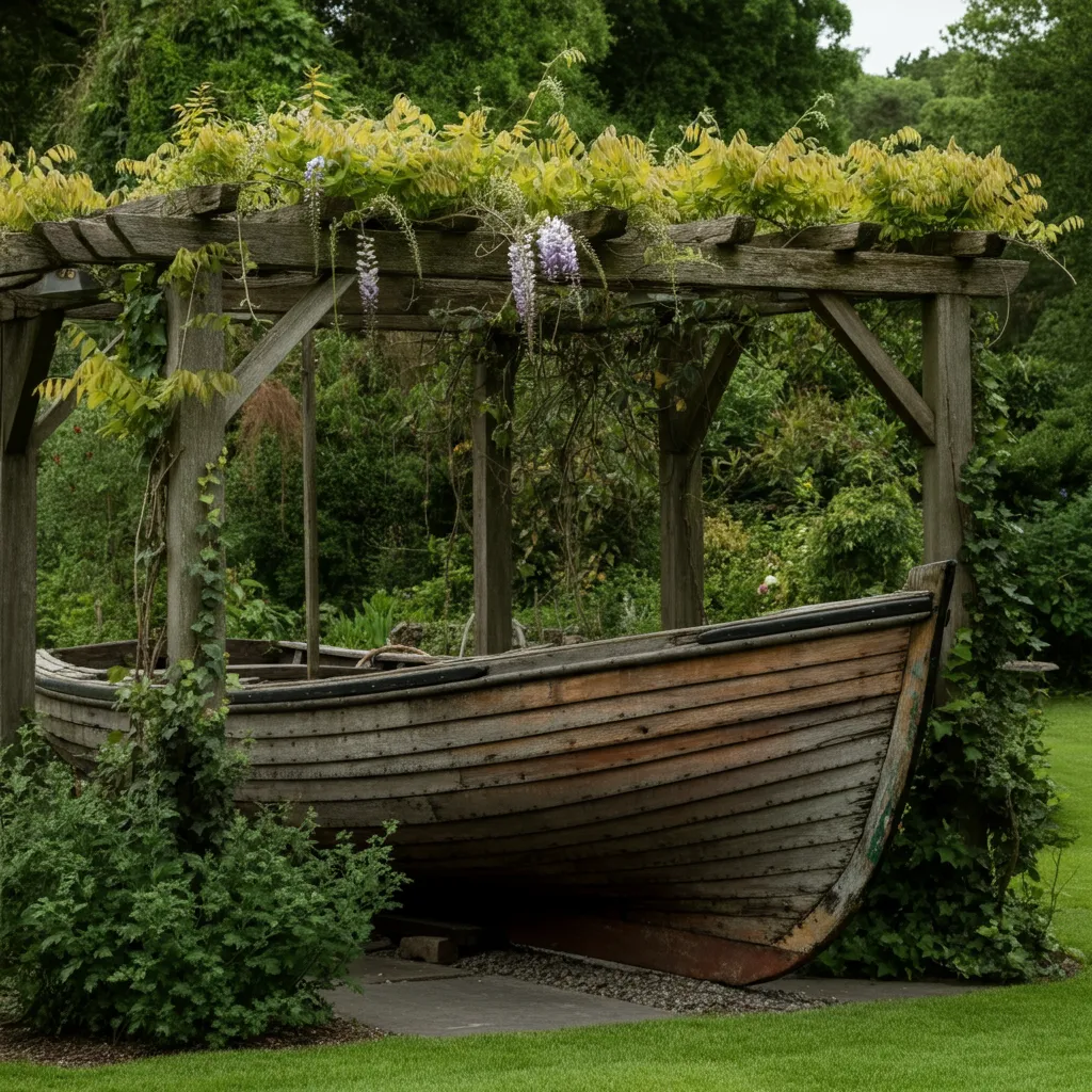 Pergola Boat Planter