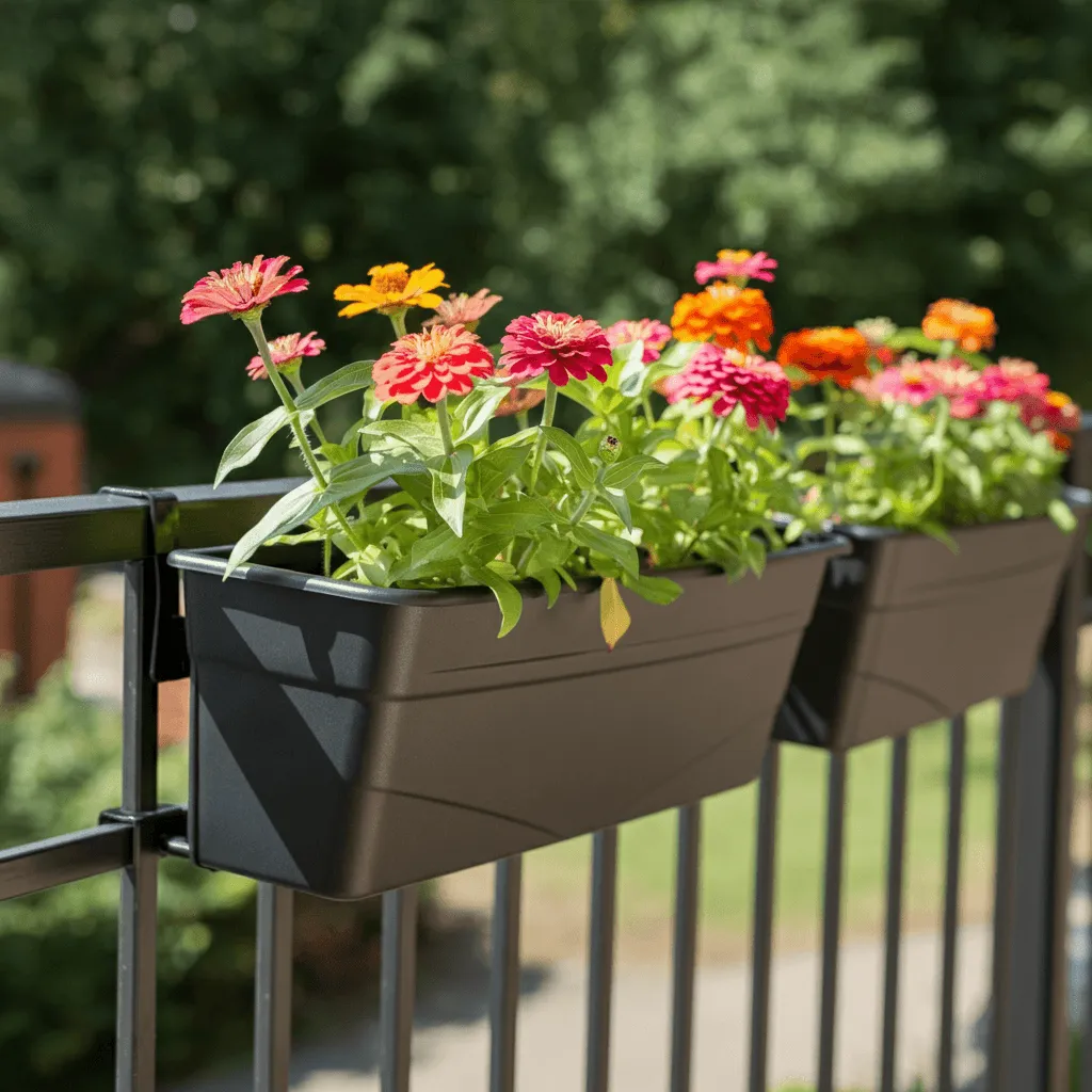 Rail Planters on Balcony