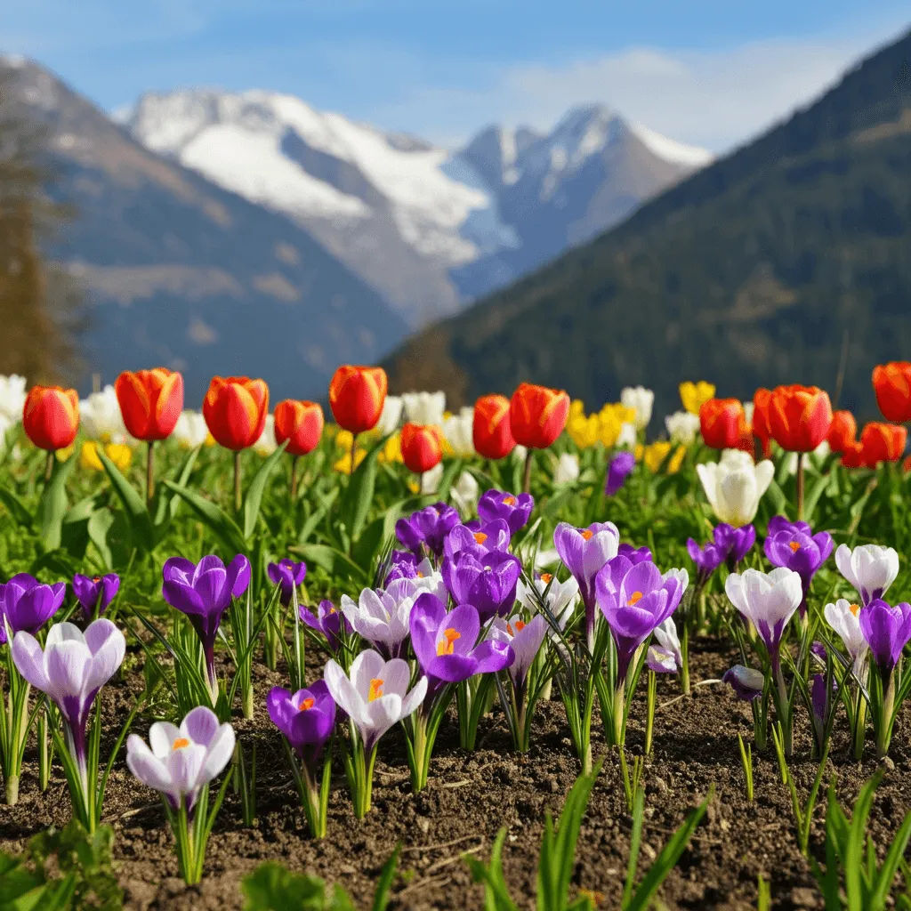 Seasonal Bulbs in Alpine Garden
