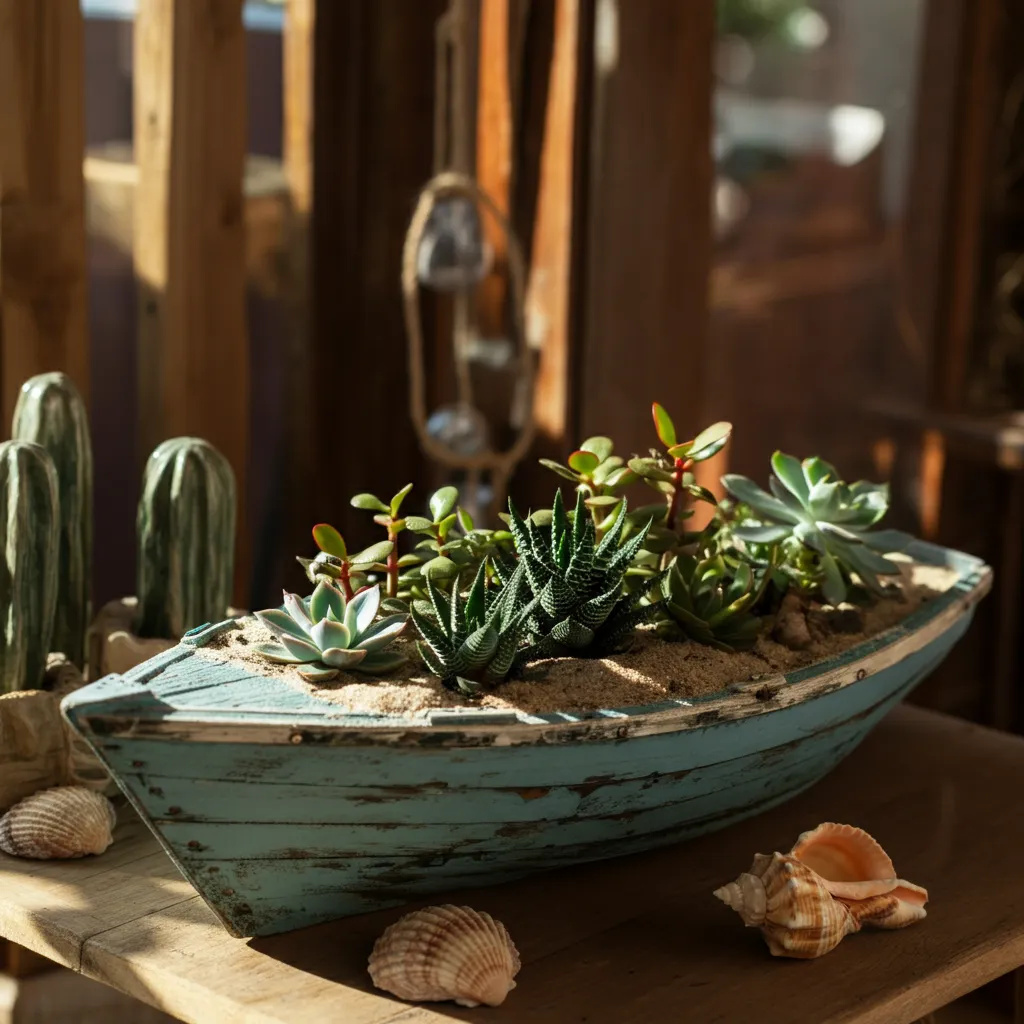 Succulent Boat Garden