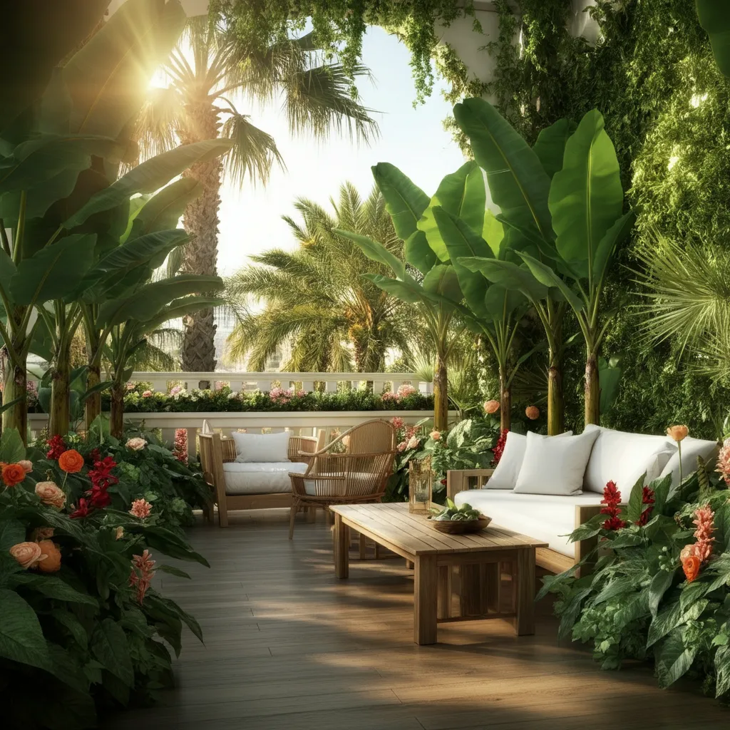 Tropical Themed Garden