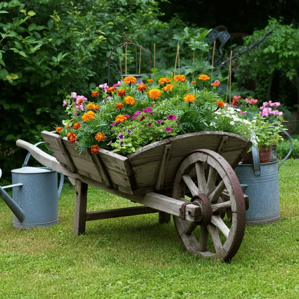 Vintage Wheelbarrow Planter