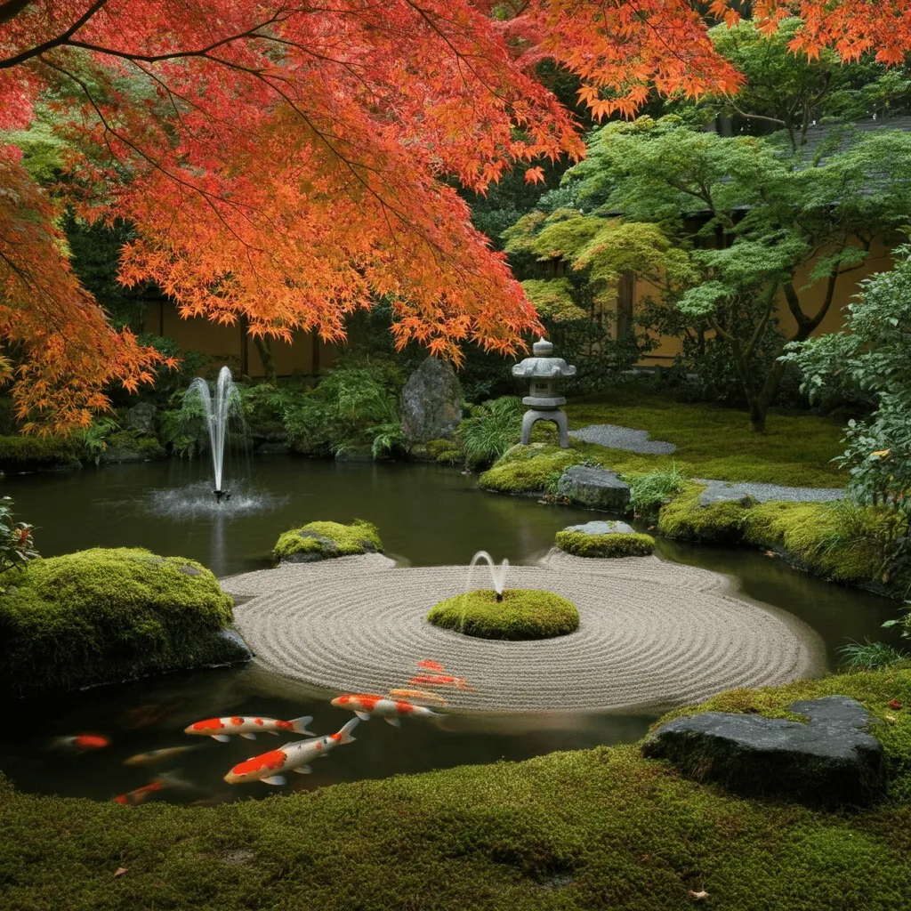 Zen Japanese Koi Pond