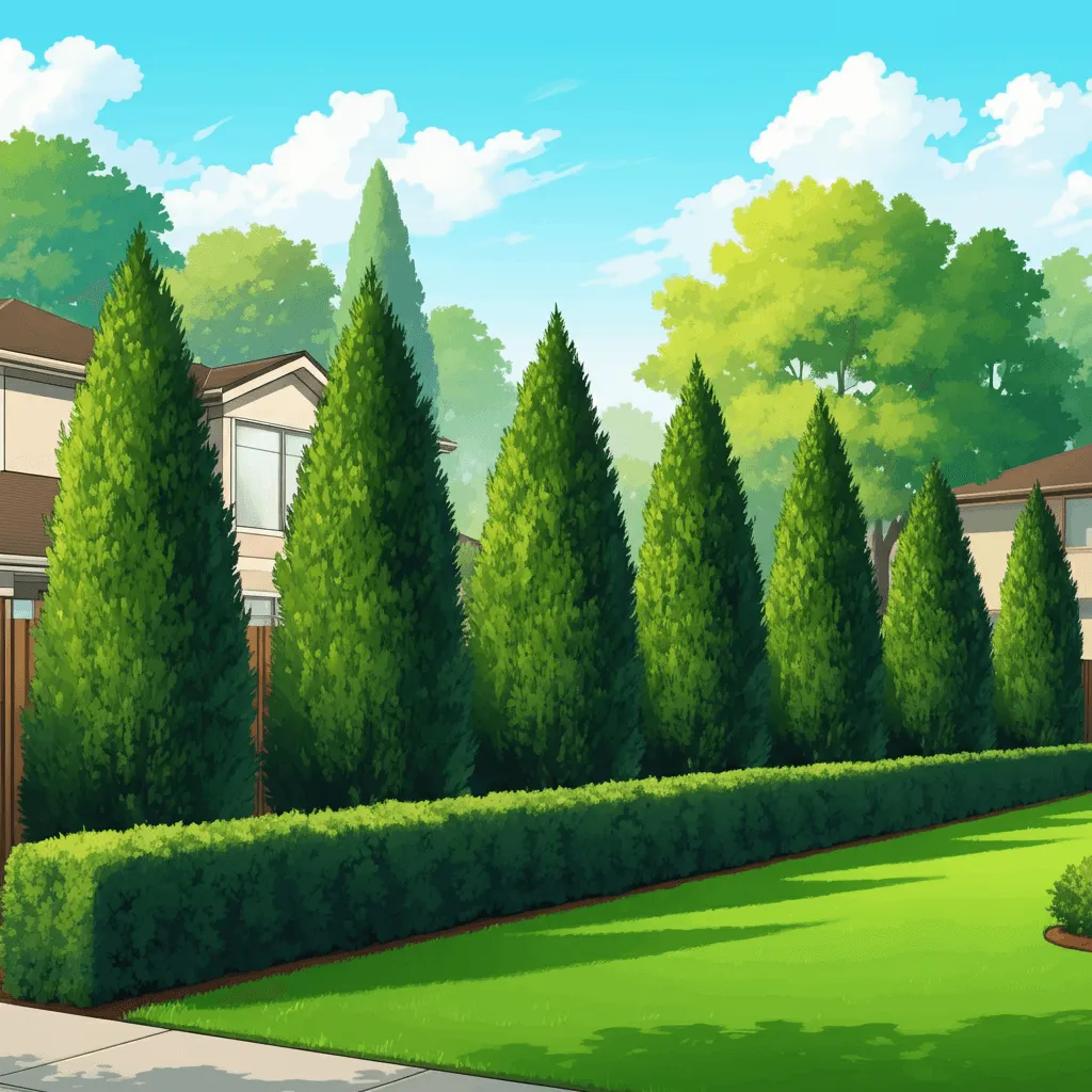 Arborvitae Privacy Wall