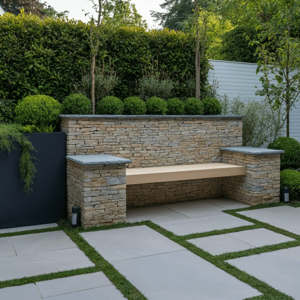 Built-in Garden Bench