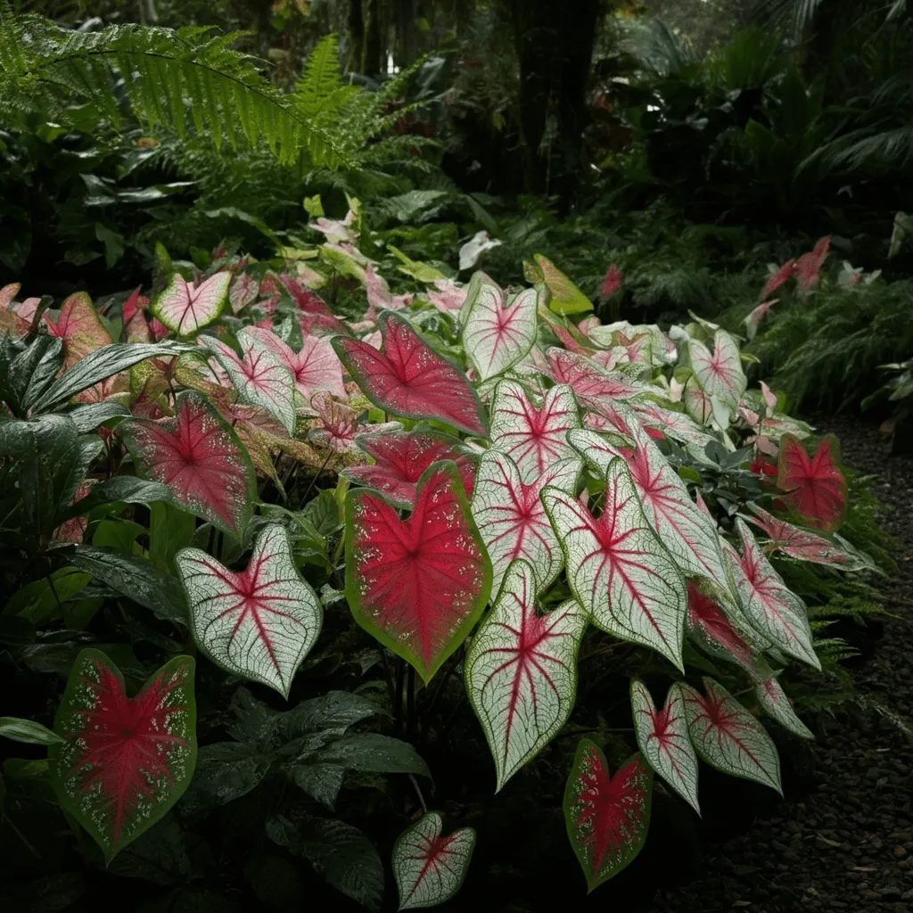 Caladiums Shade Garden