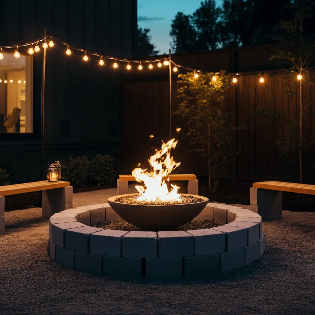 Cinder Block Fire Pit