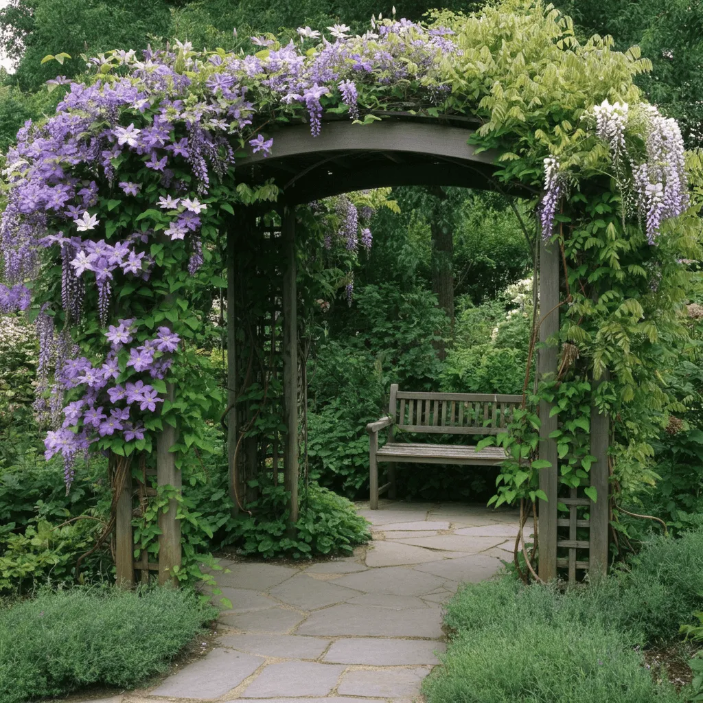 Climbing Vines on Trellis