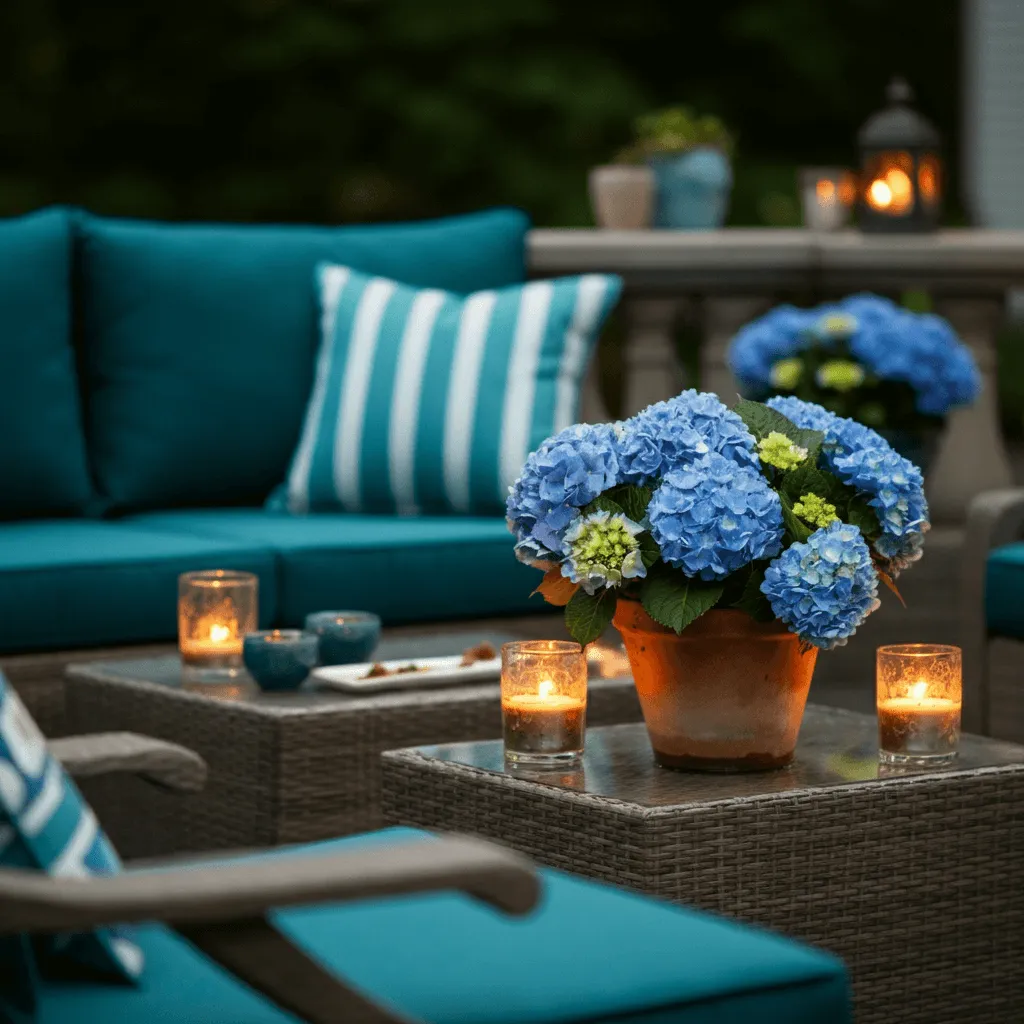 Color-Coordinated Patio Flowers
