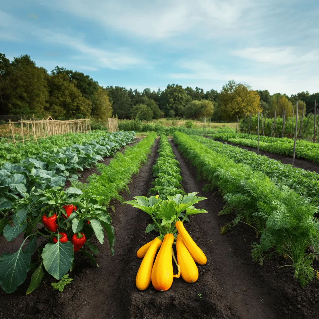 Color-coded Vegetable Garden