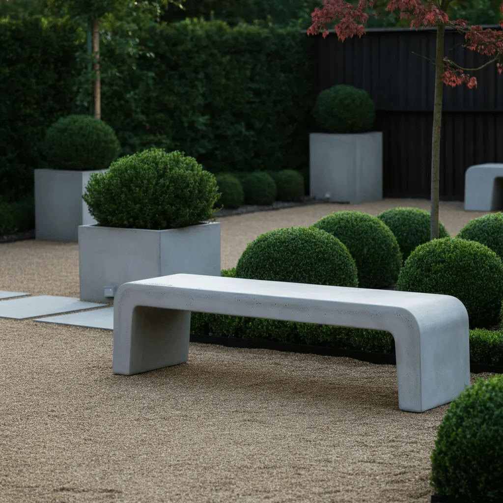Concrete Garden Bench