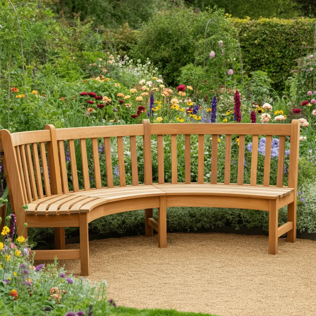 Curved Garden Bench