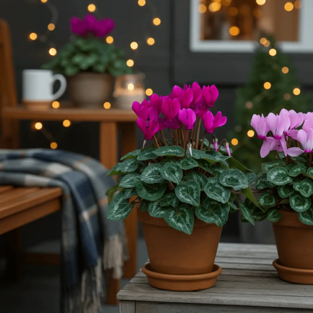 Cyclamen on Winter Porch
