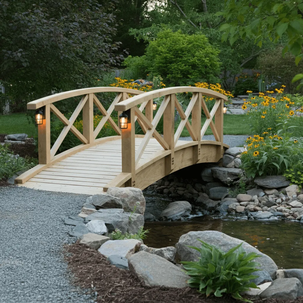 Eco-Friendly Recycled Garden Bridge
