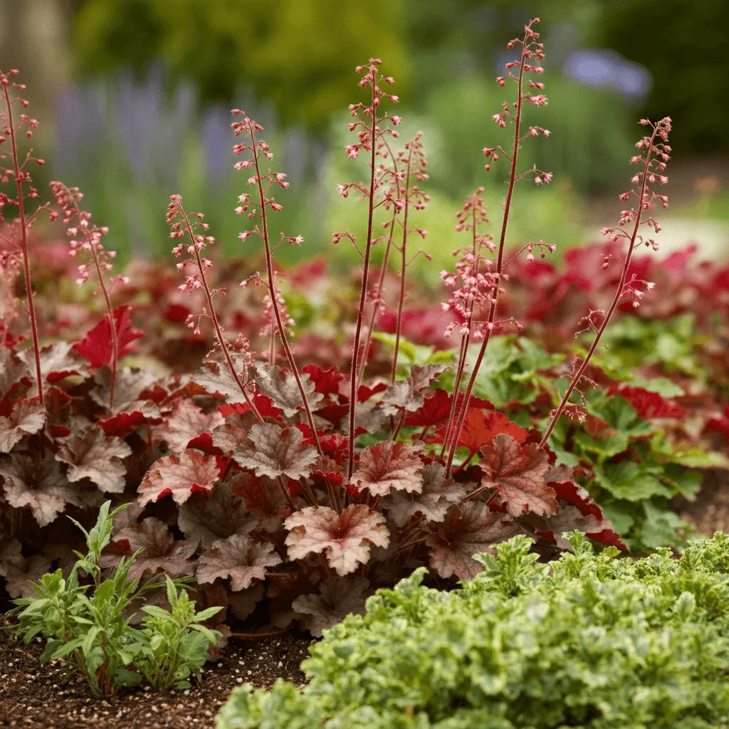 Heuchera Foliage and Flowers