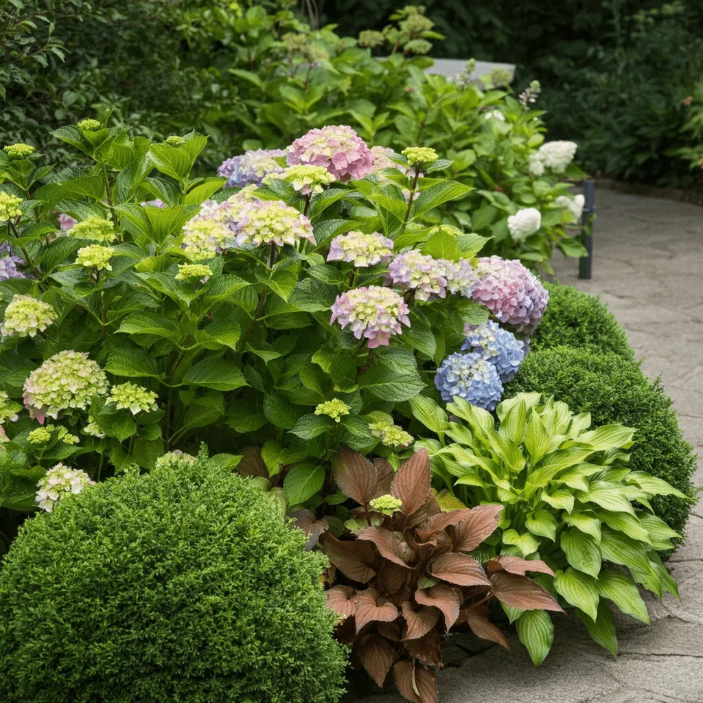 Hydrangea Flower Bed