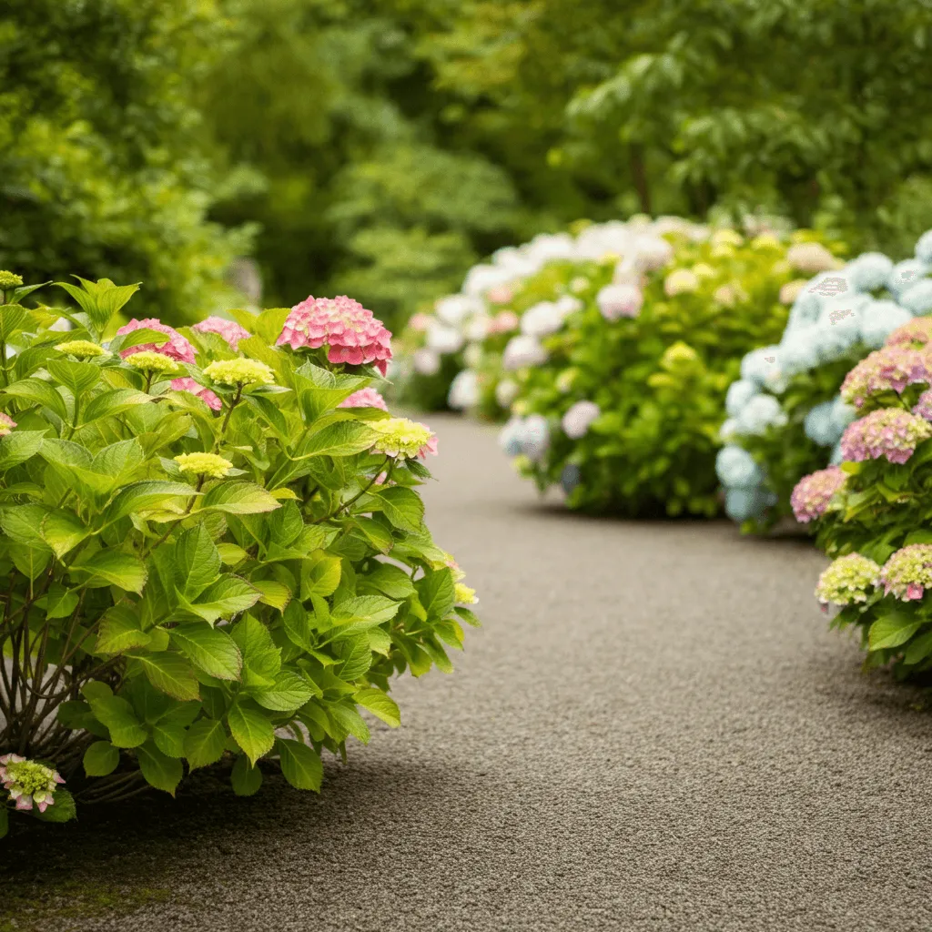 Hydrangeas Garden Path