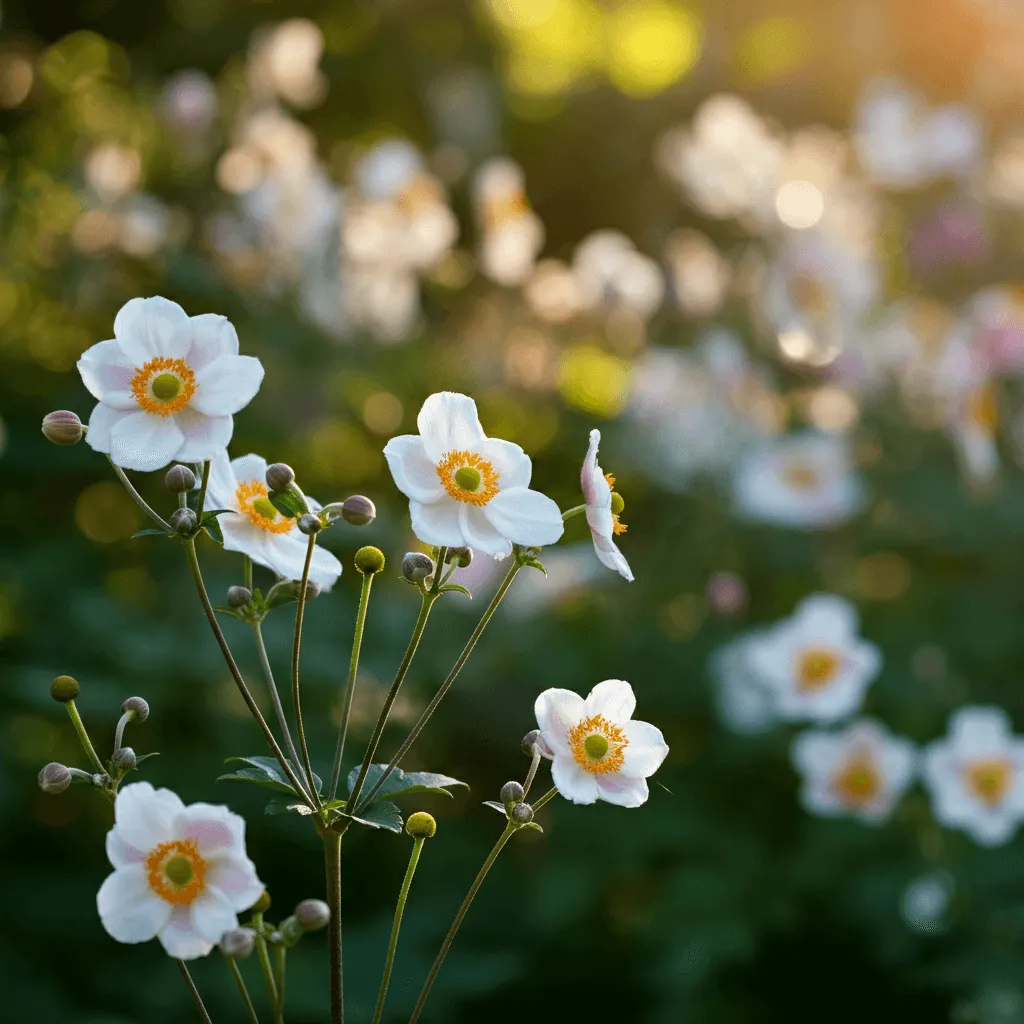 Japanese Anemones in Bloom