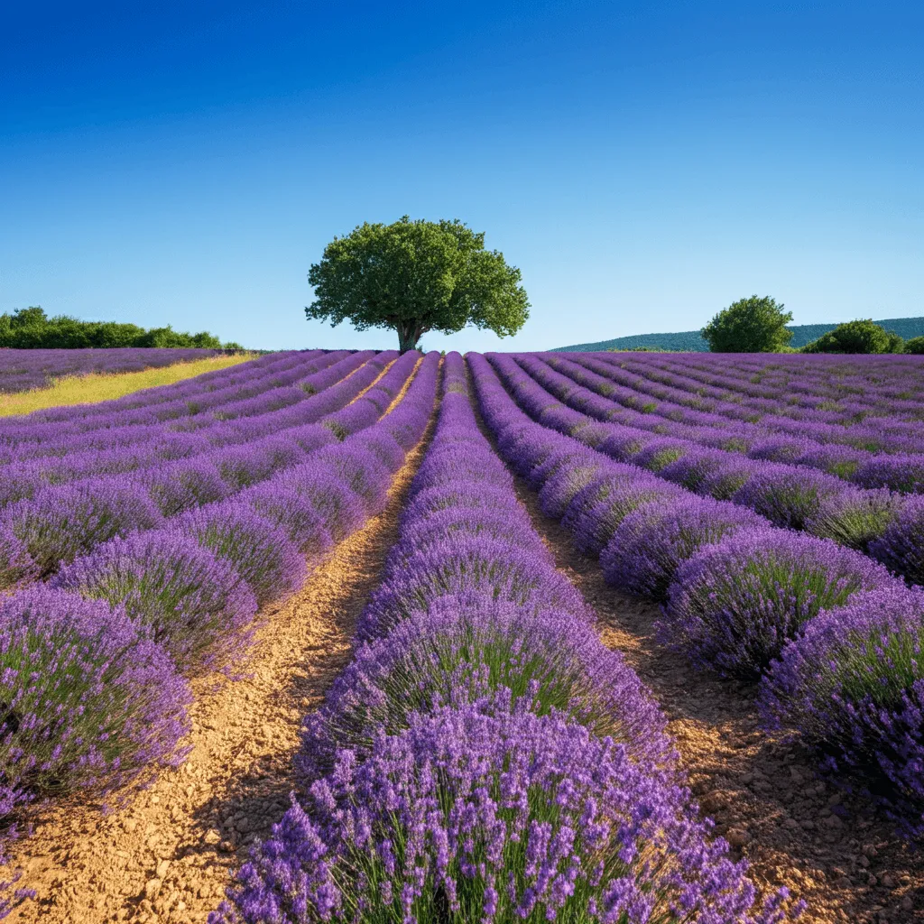 Lavender Garden Scene