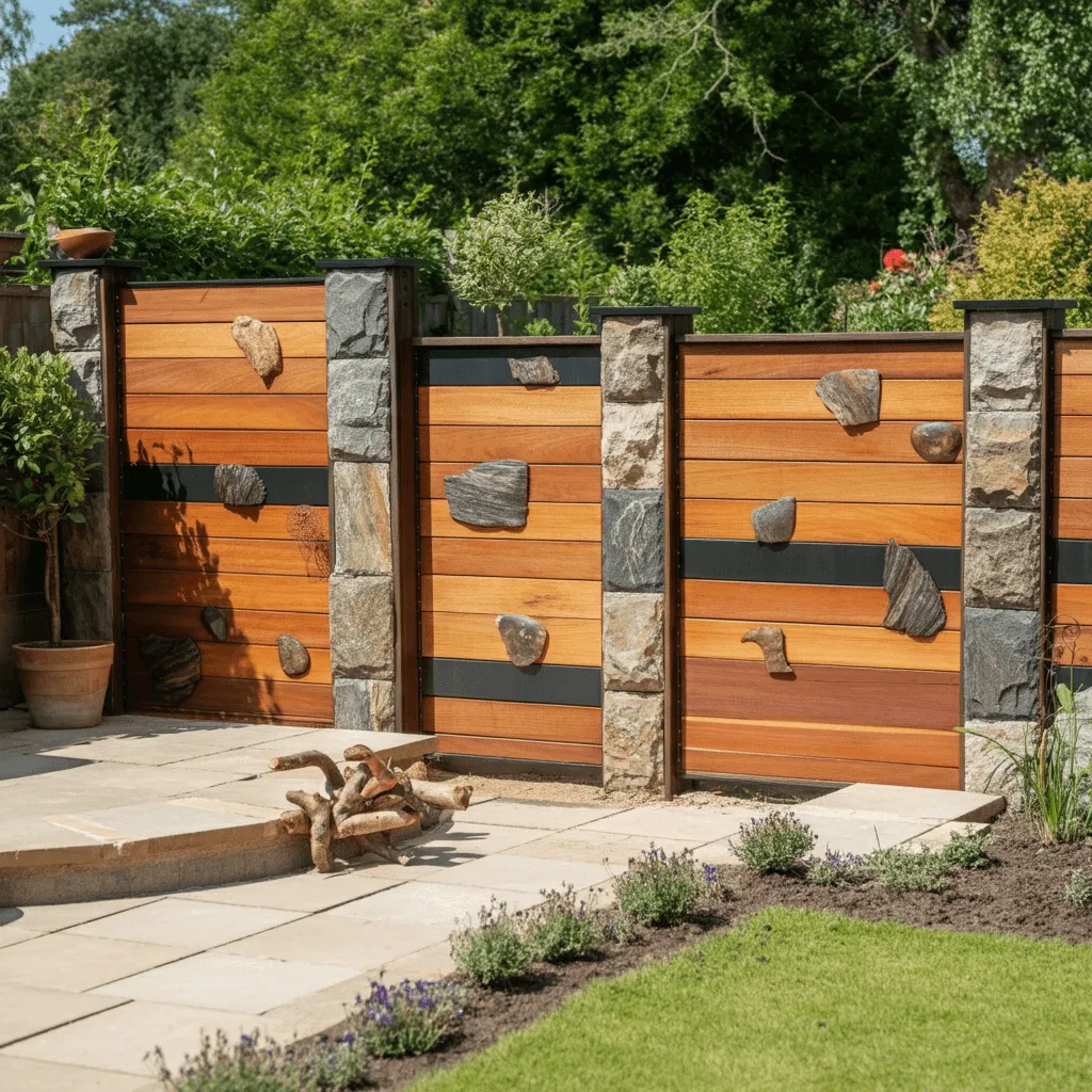 Mixed Material Garden Barrier