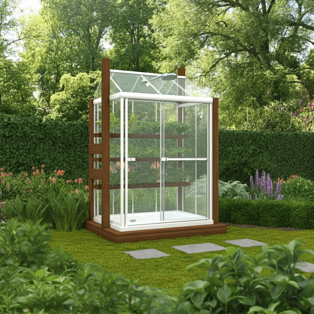 Old Shower Door Cold Frame