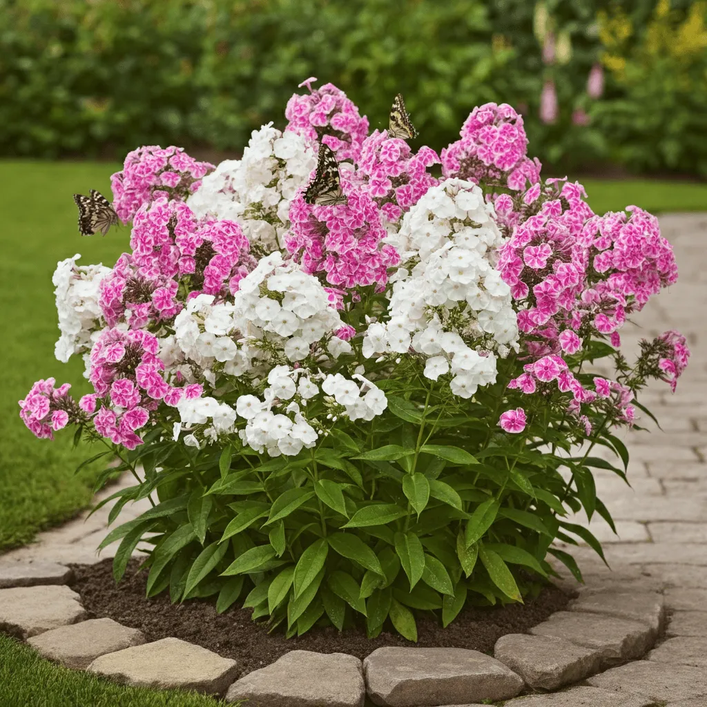 Phlox with Butterflies