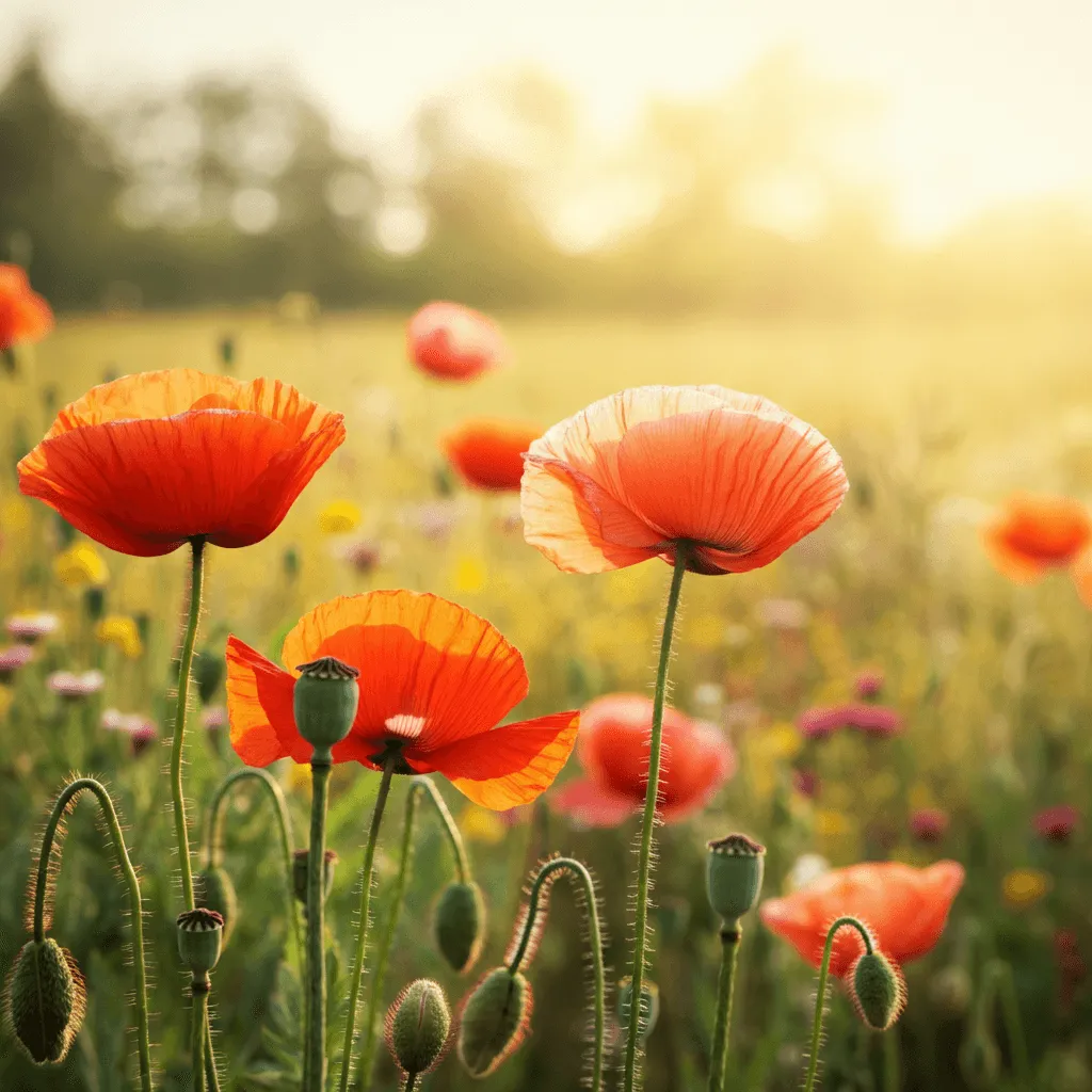 Poppies in Meadow