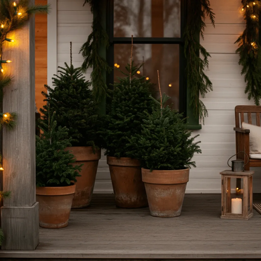 Potted Evergreens for Holidays