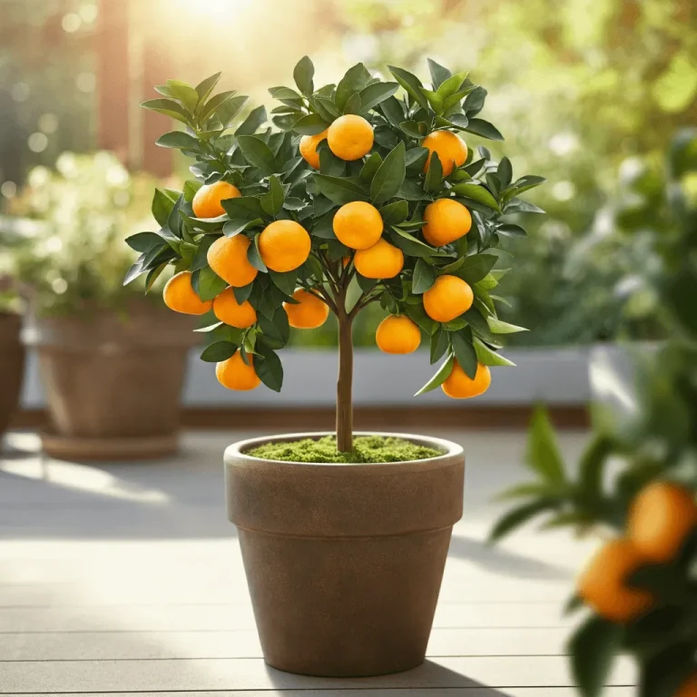 Potted Orange Tree