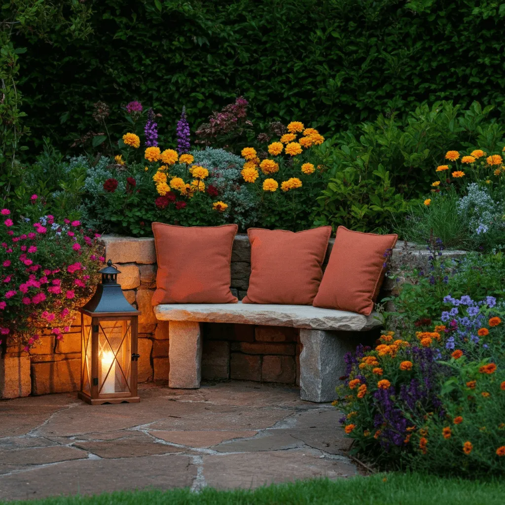 Rustic Stone Seating Area