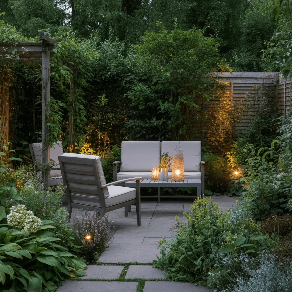 Shade Oasis with Furniture