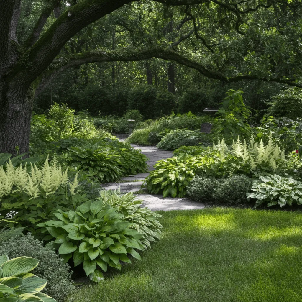 Shaded Foliage Garden