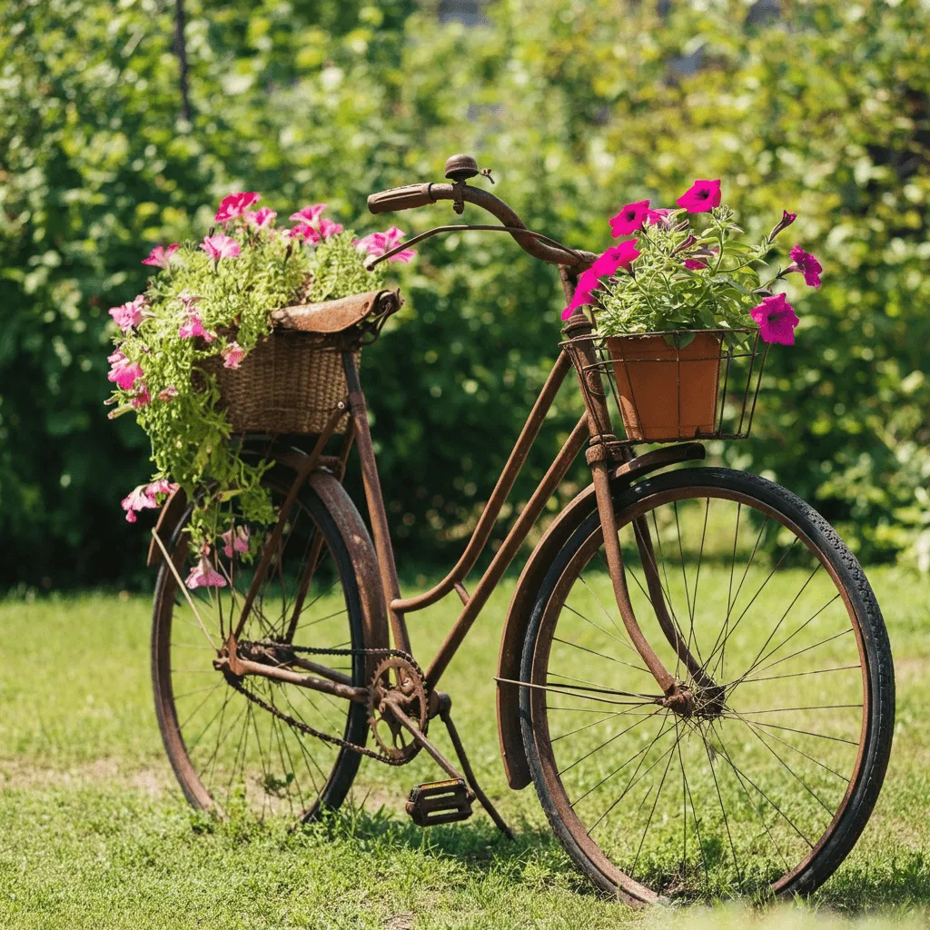 Vintage Bicycle Plant Stand