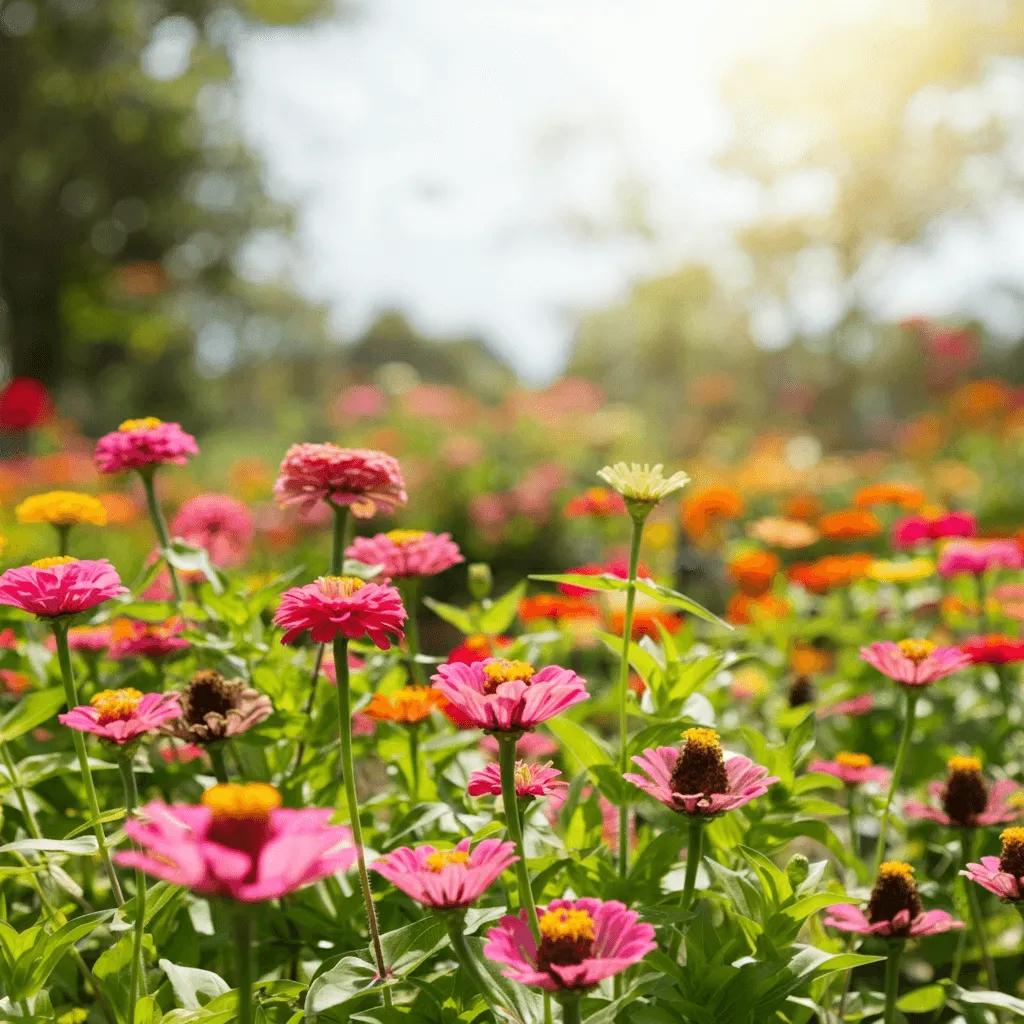 Zinnias Garden